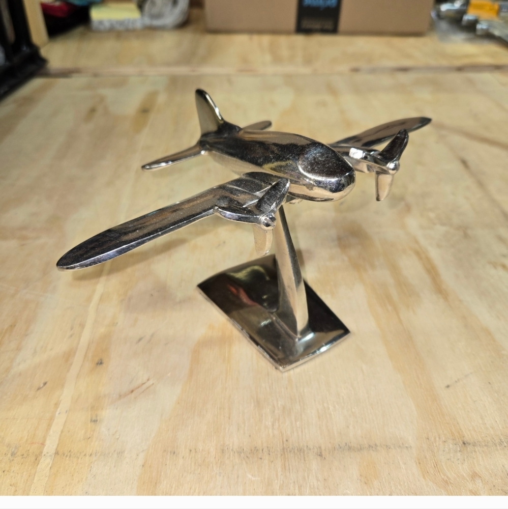 Airplane Aircraft Desk Model Ornament Cast Aluminum